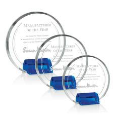 Crowder Blue Circle Crystal Trophy - Crystal Trophies