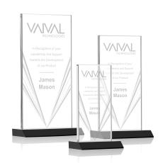 Henley Liquid Black Rectangle Crystal Trophy - Crystal Trophies