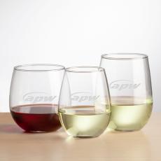 Stroud Stemless Wine - 12oz/16.75oz/17oz - Deep Etch - Wine Glasses