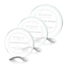 Dorsey Circle Glass Trophy - Glass Trophies