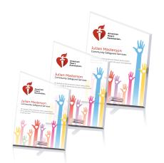 Manning Peak Full Color Peaks Crystal Trophy - Custom Trophies