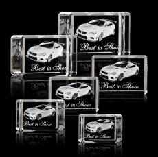 Rahman 3D Rectangle Crystal Trophy - Glass Trophies