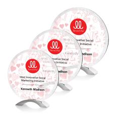 Dorsey Full Color Circle Glass Trophy - Glass Trophies