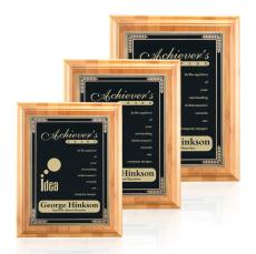 Cortez Bamboo Plaque - Black - Wall Plaque Awards