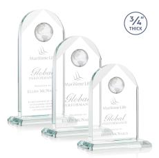 Cortez Globe Starfire Peaks Crystal Trophy - Crystal Trophies