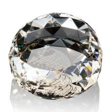 Diamond Cut Paperweight - Crystal Trophies
