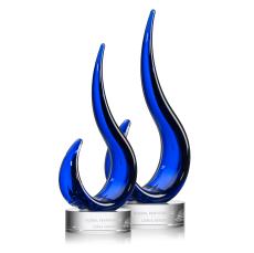 Diamond Schneider Flame Glass Trophy - Art Glass Trophies
