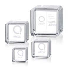 Pittman Cube Square / Cube Crystal Trophy - Glass Trophies