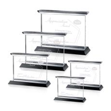 Isaac Black (Horizontal) Rectangle Crystal Trophy - Crystal Trophies