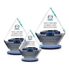 Curry Full Color Blue Crystal Trophy - Crystal Trophies