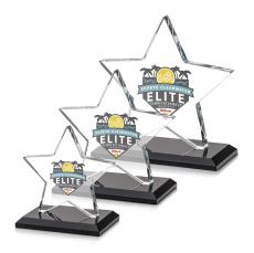 Gamboa Star Full Color Black Crystal Trophy - Trophies
