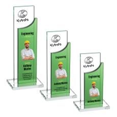 Tuttle Full Color Green Rectangle Crystal Trophy - Crystal Trophies