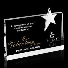Whitley Star Rectangle Crystal Trophy - Trophies