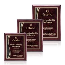 Enriquez Meredith Plaque - Rosewood/Red - Wall Plaque Awards