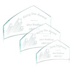 Dodge Crescent Peaks Crystal Trophy - Crystal Trophies