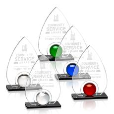 Larsen Starfire Tear Drop Crystal Trophy - Crystal Trophies