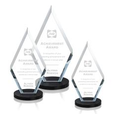 Fitzgerald Black Crystal Trophy - Crystal Trophies