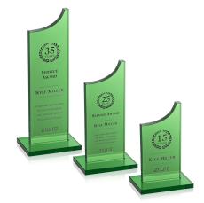 Little Green Peaks Crystal Trophy - Crystal Trophies