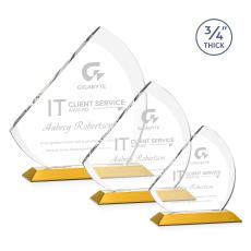 Yanez Amber Peaks Crystal Trophy - Crystal Trophies