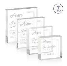 Franks Clear Square / Cube Acrylic Trophy - Acrylic Trophies