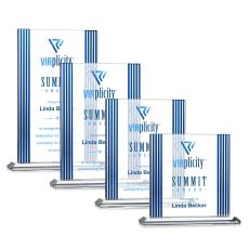 Barker Full Color Rectangle Crystal Trophy - Crystal Trophies