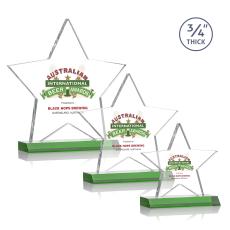 Ibarra Full Color Green Crystal Trophy - Crystal Trophies