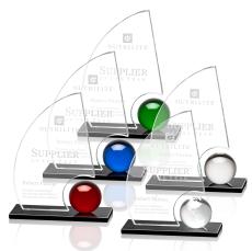 Souza Starfire Globe Crystal Trophy - Crystal Trophies