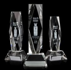 President 3D on Base Clear Towers Crystal Trophy - Crystal Trophies