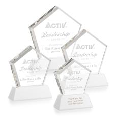 Costa on Base Fagan Polygon Crystal Trophy - Crystal Trophies