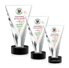Michaels Full Color Black Unique Crystal Trophy - Crystal Trophies