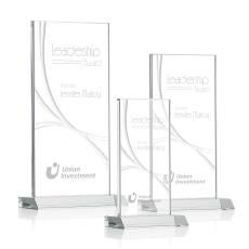 Rodrigues Liquid Clear Rectangle Crystal Trophy - Crystal Trophies
