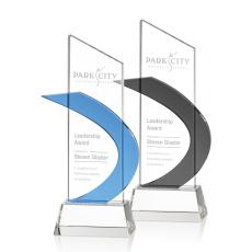 Swoosh Peaks Crystal Trophy - Crystal Trophies