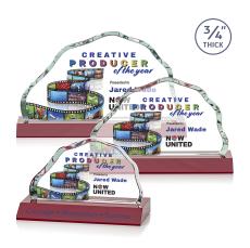 Pierre Full Color Red Crystal Trophy - Crystal Trophies