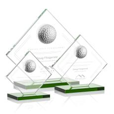 Humphrey Golf Green Globe Crystal Trophy - Trophies