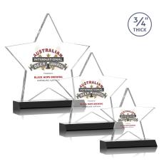 Ibarra Full Color Black Crystal Trophy - Crystal Trophies