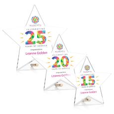 Jewell Star Full Color Gold Acrylic Trophy - Acrylic Trophies