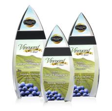 Terry Full Color Peaks Crystal Trophy - Crystal Trophies