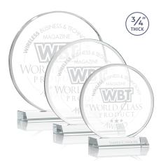 Juarez Clear Circle Crystal Trophy - Crystal Trophies