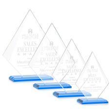 Lujan Sky Blue Crystal Trophy - Crystal Trophies