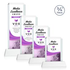 Carey Full Color on Helton Fagan Rectangle Crystal Trophy - Crystal Trophies