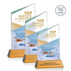 Brito Full Color on Helton Amber Peaks Crystal Trophy - Crystal Trophies