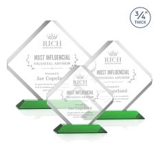 Jacobsen Green Crystal Trophy - Crystal Trophies