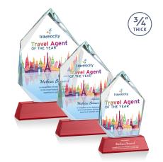 Boone Ice Peak Full Color on Helton Red Peaks Crystal Trophy - Crystal Trophies