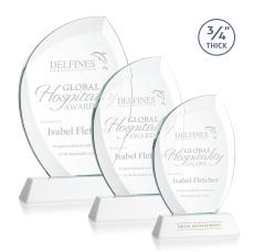 Oakes on Helton Base Fagan Flame Crystal Trophy - Crystal Trophies