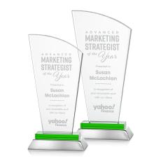 Pollard Green Peaks Crystal Trophy - Crystal Trophies
