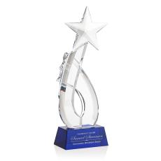 Stover Shooting Star Blue Crystal Trophy - Crystal Trophies