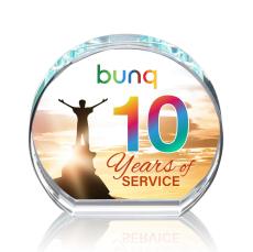 Garcia Full Color Circle Crystal Trophy - Crystal Trophies