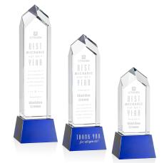 Escobar on Base Blue Towers Crystal Trophy - Crystal Trophies
