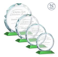 Clarke Green Circle Crystal Trophy - Crystal Trophies