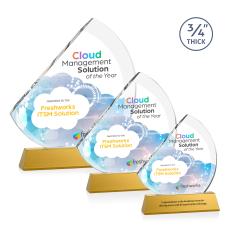 Yanez Full Color on Helton Amber Peaks Crystal Trophy - Crystal Trophies